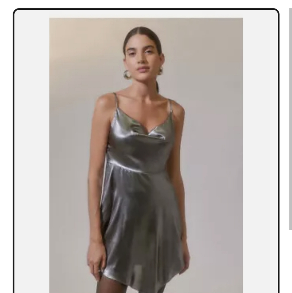 Urban Outfitters Metallic Slip Dress - Picture 1 of 6